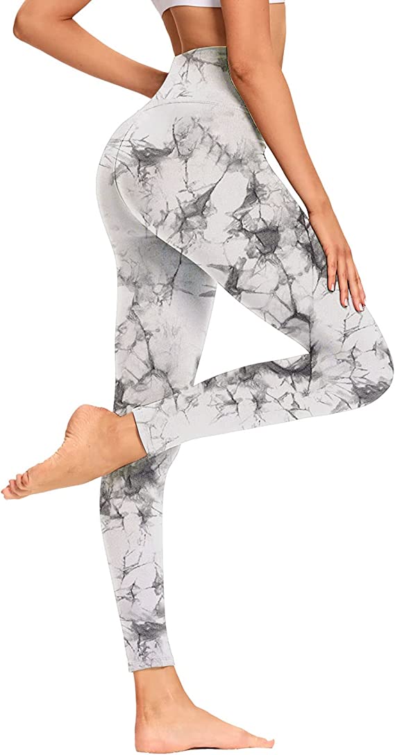 Wholesale High Waisted Marble Leggings Soft Slim Tummy Control Printed Pants