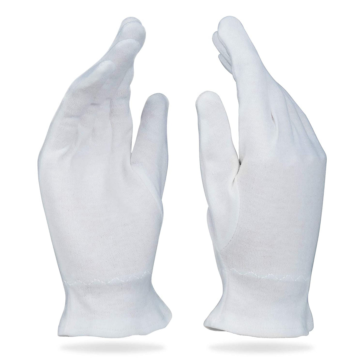 12 Pairs White Cotton Gloves for Dry Hands Eczema SPA Moisturizing, Work Glove Liners for Serving Costume Inspection in Dubai - UAE | Moisturizing Gloves