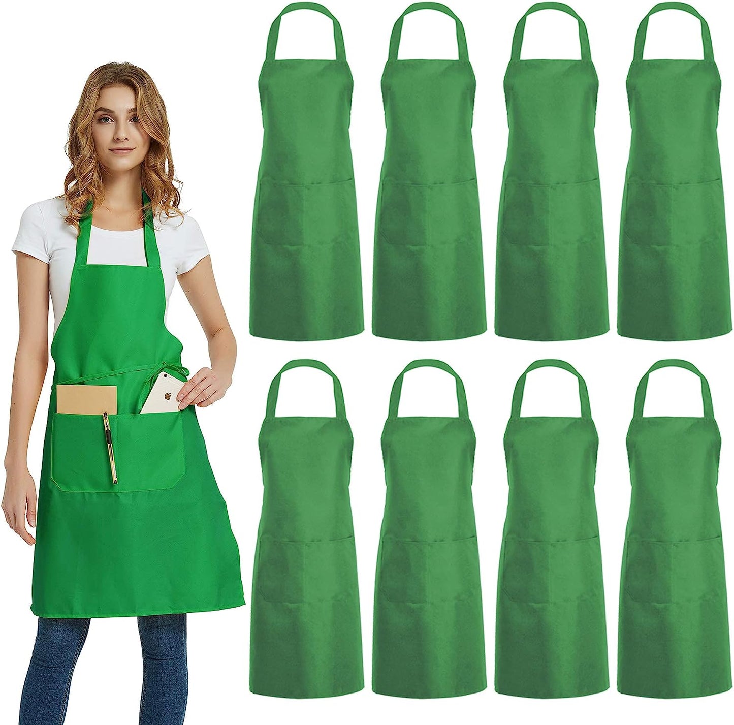 Custom Promotional Aprons With 2 Front Full Body Pockets Aprons for Men and Women