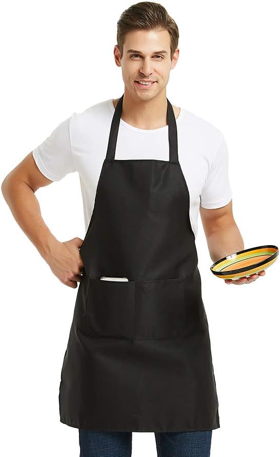 Custom Promotional Aprons With 2 Front Full Body Pockets Aprons for Men and Women
