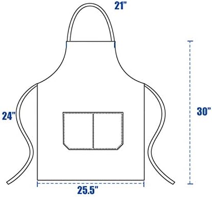 Custom Promotional Aprons With 2 Front Full Body Pockets Aprons for Men and Women