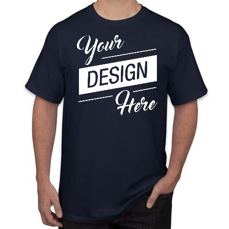 Men's Custom Logo T-shirts Promotional Ultra Cotton Crew Neck Men's T‑shirts - All Colors