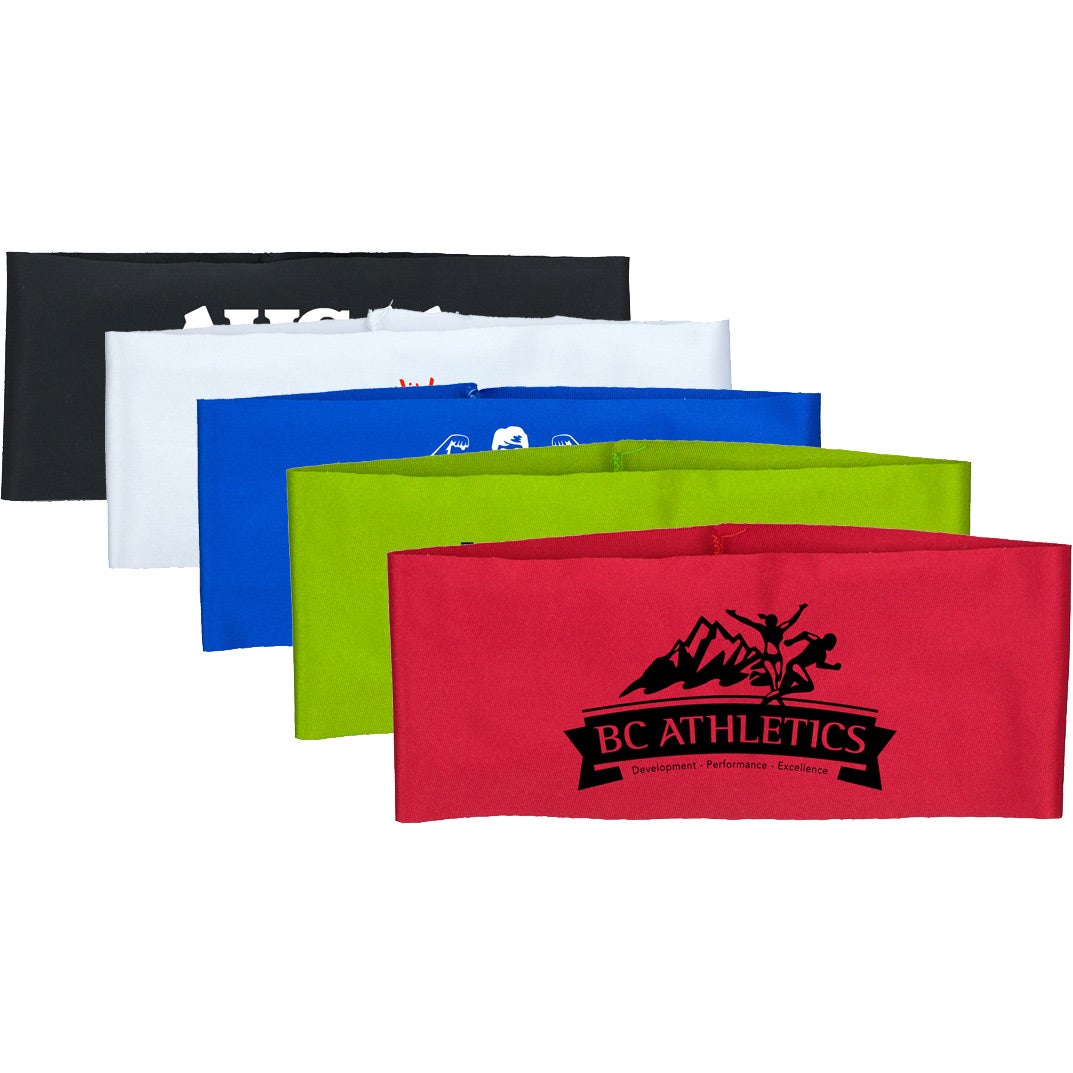 Custom Logo Stretch Headbands, Promotional Non-Slip Head Wraps Great for Workouts, Casual Wear, Gifts & more!