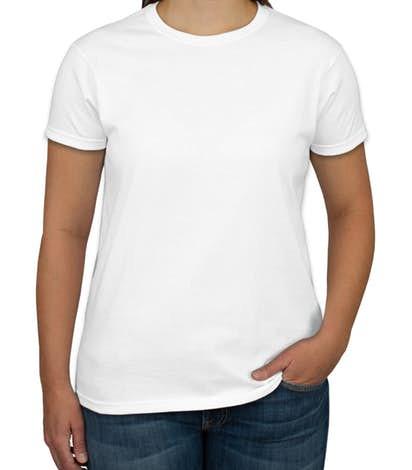 Women's Custom Logo Tshirts, Promotional Ultra Cotton Solid Crew Neck Woman's T‑shirts - All Colors