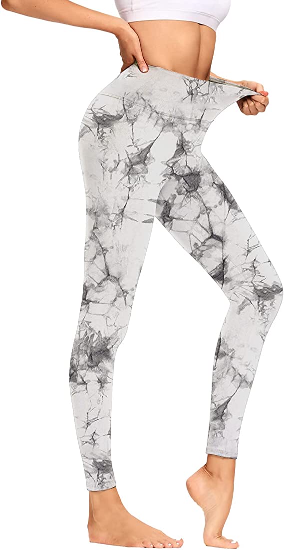Wholesale High Waisted Marble Leggings Soft Slim Tummy Control Printed Pants