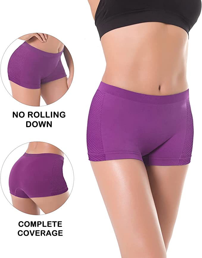 Wholesale Women's Boyshort Panties Seamless Nylon Underwear Stretch Boxer