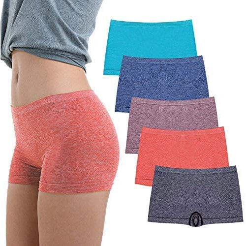 Wholesale Women's Boyshort Panties Seamless Nylon Underwear Stretch Boxer